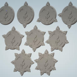 Image.png Fichier 3D gratuit D&D - JETONS D'EMPLACEMENT DE SORT - DRUIDE - RUNES ELFIQUES・Modèle à télécharger et à imprimer en 3D