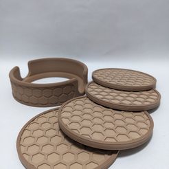 PXL_20230911_185701370.jpg Fichier STL Set de sous-verres en nid d'abeille・Objet imprimable en 3D à télécharger