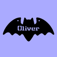 Oliver.png UK PERSONALIZED BAT DECORATION FOR TOP 3000 UK FIRST NAMES