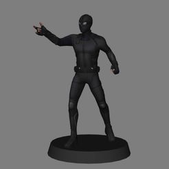 01.jpg Spiderman Stealth Suit - Spiderman Far From Home LOW POLYGONS AND NEW EDITION