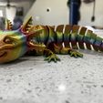 Bezaubernder Axolotl mit Gelenk, bedruckter Körper, einrastbarer Kopf, niedlicher Flexi