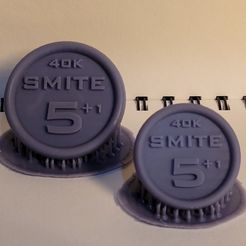SMITE-TOKENS-ON-SUPOPORTS40mm50mm.jpg Warhammer 40K Smite Token - Basic