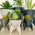 rocketplanters.jpg Retro Rocket Planter / Pencil Cup