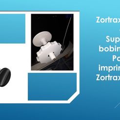 01_Zortrax_support_bobine_1kg_RedOhm_.jpg Free STL file Support bobine 1kg Pour imprimante Zortrax M200・3D printing template to download