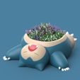 Snorlax26.jpg Fichier STL POKEMON - PLANTEUR SNORLAX・Design pour imprimante 3D à télécharger