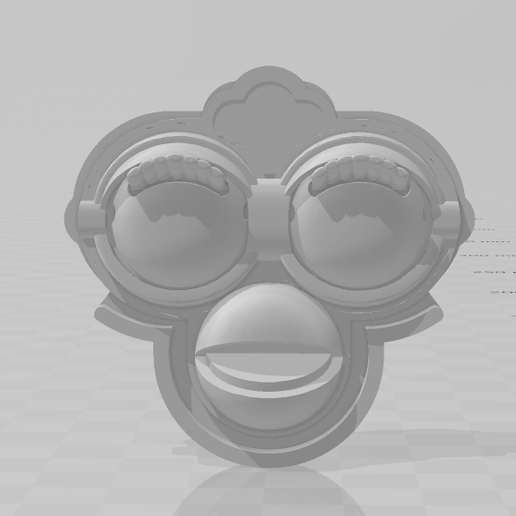 Flat Furby 1998 Combined Faceplate 3D model