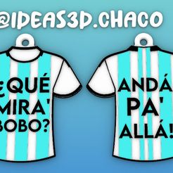 Llavero-Messi-Que-Mirá.jpg Argentina T-Shirt Keychain - Messi Qué Mirá Bobo