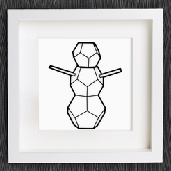 Capture d’écran 2018-01-17 à 15.36.17.png Free STL file Customizable Origami Snowman・Design to download and 3D print