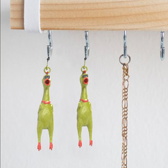 poll.png Rubber chicken earrings