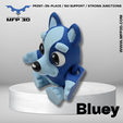 STL-3MF-imprimes-11.png ARTICULATED - BLUEY - MFP3D - NO SUPPORT - PRINT IN PLACE - SENSORY TOY - FIDGET