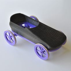 DSC_0763.jpg Download STL file Rubber Band Car: Sportscar • 3D print design, DesignByHugh