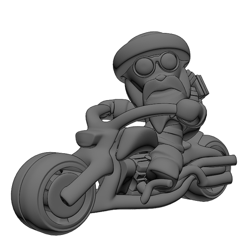 Nounours Père Noël MOTO 3D model