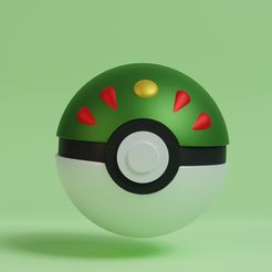 friend-ball-render.jpg Fichier STL Pokemon Friend Ball Pokeball・Modèle à télécharger et à imprimer en 3D
