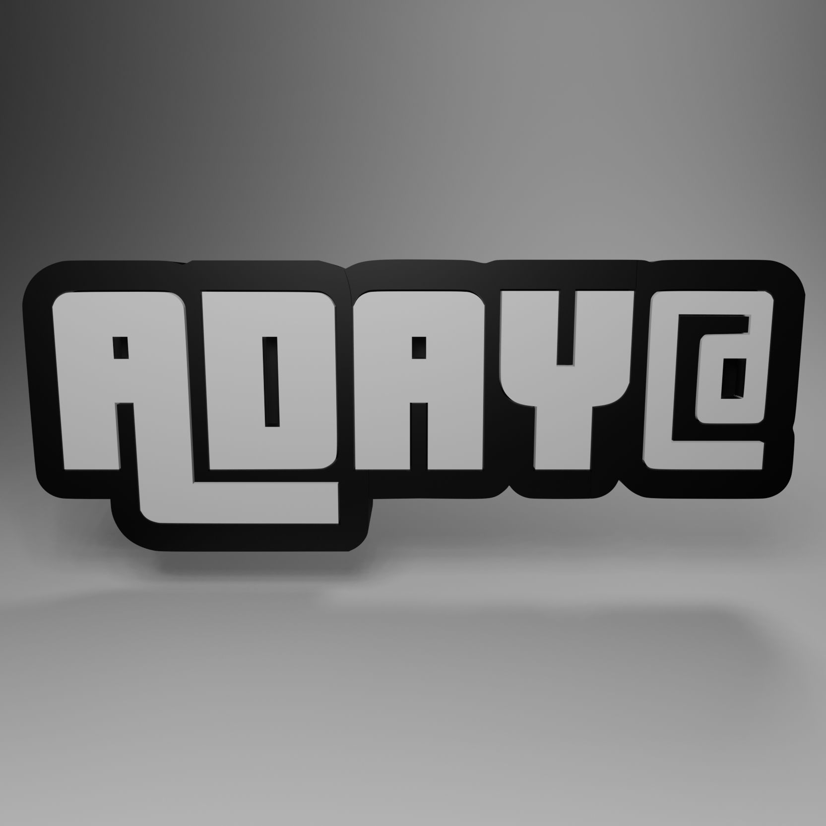 Download STL file ADAY@ - Illuminated Sign • 3D printer design ・ Cults
