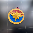 capmarvelprint.png Captain Marvel Keychain