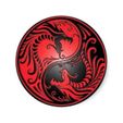 dragon-2.jpg White and Black Yin Yang Dragons Classic Round Wall Art Sticker