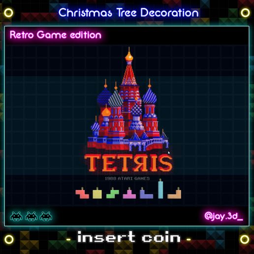 Tetis main title.jpg Télécharger fichier STL Décoration de l'arbre de Noël (édition rétro du jeu) • Plan pour impression 3D, jayceedante