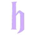 Alfabeto Harry Potter Minuscolo Logo H v1.stl harry potter lowercase alphabet "your name"
