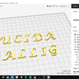 cura.png LUCIDA CALLIGRAPHY font uppercase 3D letters STL file