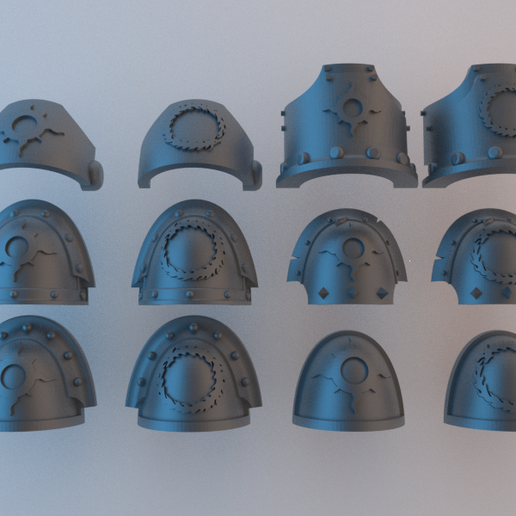 (Chaos) Space Marine Shoulder Pads - Thousand Sons