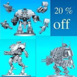 pack_3_title.jpg STL file wargaming extra pack dreadnoughts and armiger・3D printing design to download