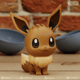eevee_gleamA_02.png eevee 4 разные модели чиби милый Печать на месте