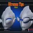 Ultraman_Tiga_Helmet_3dprint_STL_File_10.jpg Ultraman Tiga Helmet - Cosplay Costume Halloween Mask