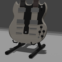 guitarstandrender.png low poly small guitar stand