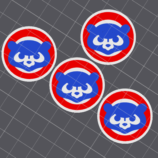 Cubs3-1.png Chicago Cubs Bear Head - Tire Valve Stem Cap
