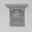 wf0.jpg Neoclassical greek key urn corbel and bracket 3D print model