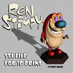 STIMPY FLYER.jpg STL-Datei Stimpy für 3d-Druck・3D-druckbares Modell zum Herunterladen
