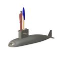 Slide1.JPG Desktop Floating Submarine pen holder