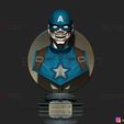 001.jpg Zombie Captain America Bust - Marvel What If Comics 3D print model