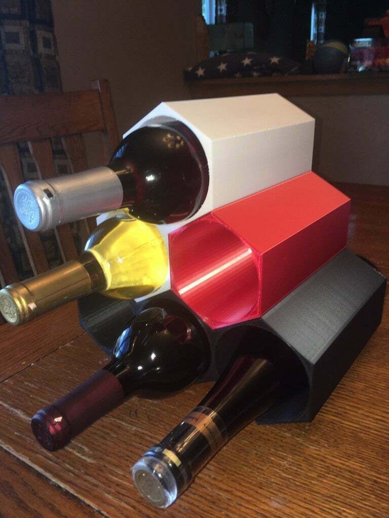 Download free STL file Stacking Wine Rack • Object to 3D print ・ Cults