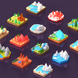 3.png Low Poly Isometric Terrain Pack | Mountains, Rivers & Biomes