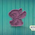 stitch-costado.jpg Fichier STL Stitch assis Stitch assis Découpeur de biscuits・Objet imprimable en 3D à télécharger