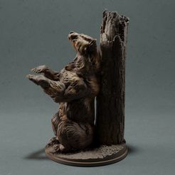 Grizzly_scratching_2.jpg STL file Grizzly Bear - Scratching・Model to download and 3D print, AnimalDenMiniatures