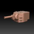 kv2-late-version-aimed-straight.jpg KV-2 Tank Turret Royalty Free Version