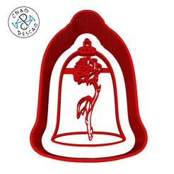 La-Bella-Y-La-Bestia-Flor.png STL file Flowers - Beauty And The Beast - Cookie Cutter - Fondant - Polymer Clay・Model to download and 3D print