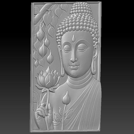 9-BUDDHA-CNC-Relief-Model2.jpg Bouddha Modèle CNC en relief Modèle d'impression 3D