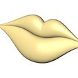 Lips-Relief-05.jpg Lips rosette onlay relief 3D print model