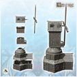 3.jpg Medieval mill with quadruple blades and base annex (12) - Medieval Gothic Feudal Old Archaic Saga 28mm 15mm