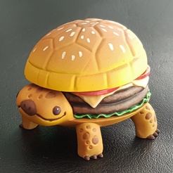 2022-01-02-09_03_34-20220101_121053.webp-2717×2067.png STL file CUTE TURTLE BURGUER FIGURE・3D printer model to download
