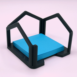IMG_2808_1.0_small_pink.png STL file Sticky Note Holder „Arches“・3D printable design to download
