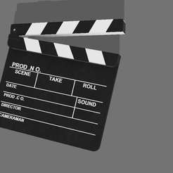 claqueta v1.png STL file Cinema clapperboard・3D printing template to download