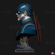 03.jpg Zombie Captain America Bust - Marvel What If Comics 3D print model