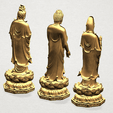 Three Buddha 80mm - A05.png Three Buddha  -TOP MODEL