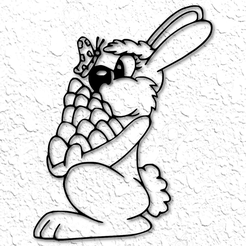 project_20230321_2148093-01.png Easter Bunny & easter eggs wall art easter rabbit wall decor 2d