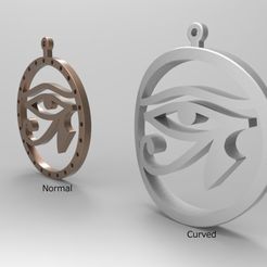 Eye of Horus pendant.jpg STL file Colgante Ojo de Horus・Model to download and 3D print