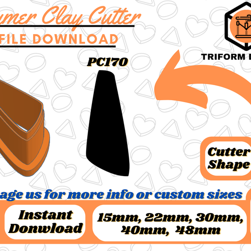 Lodestone Polymer Clay Cutter | PC170 3D model